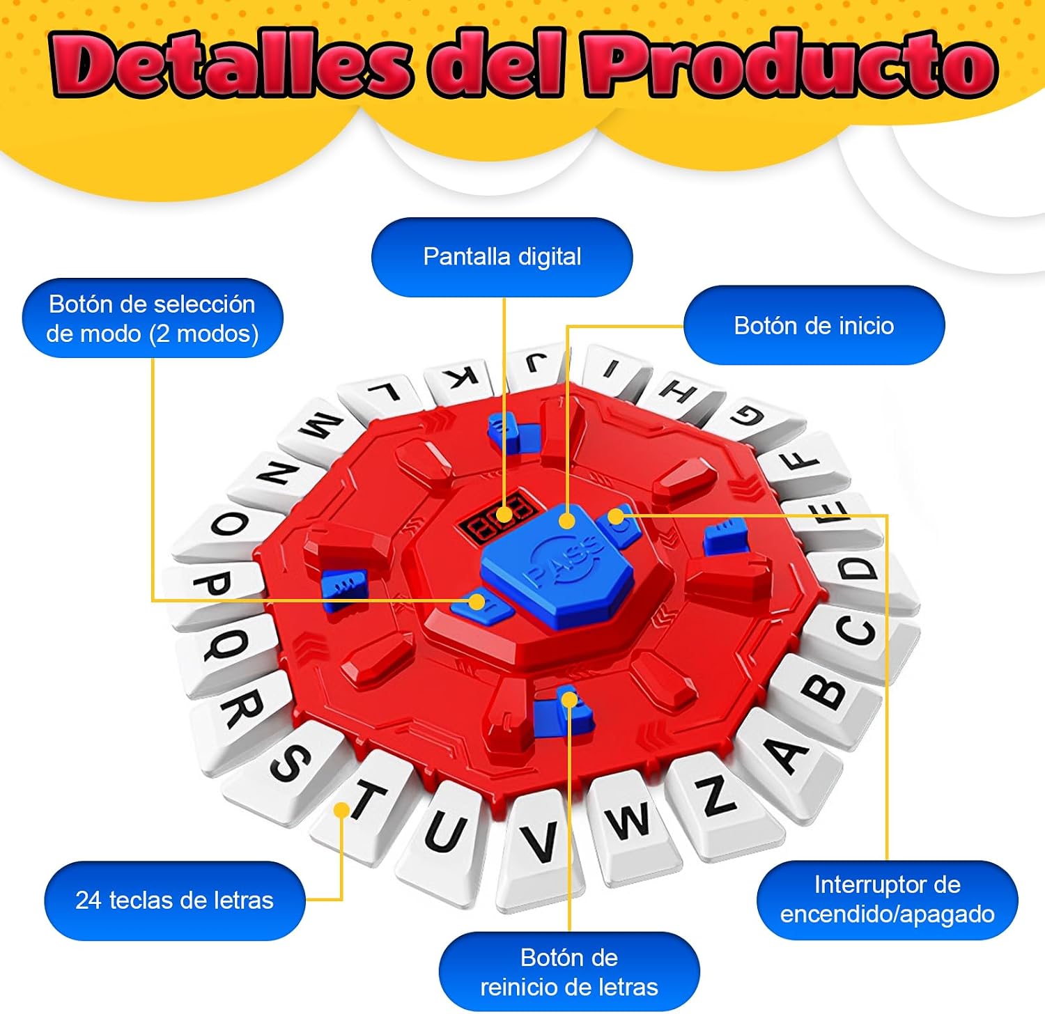 Controles de la ruleta digital de Letrazo